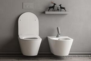 Sanovit AVVA fali WC - rimless - perem nélküli - rejtett szerelésű - mély öblítésű