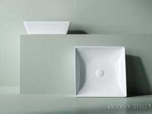 Sanovit - Top Counter pultra ültethető porcelán mosdó - DECENTE - - 40 x 40 cm