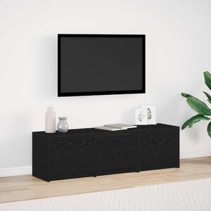 TV szekrény leddel Fekete tölgy 140 x 34 x 40 cm Faanyag