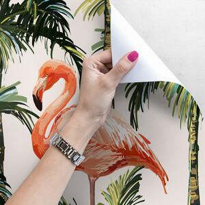Fotótapéta Flamingók elrejtve a leveleket Öntapadós 250x250cm