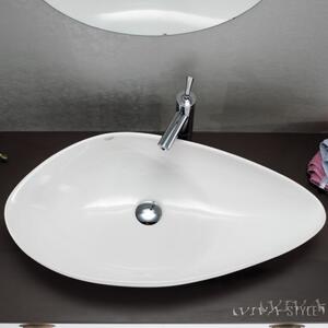 CeraStyle - Top Counter pultra ültethető porcelán mosdó - OLIVE - 75 x 38 cm
