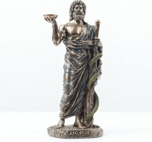 Aszklépiosz istenség szobor (hideg öntvény bronz) ajándék