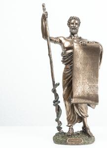 Hippokratész Szobor (Hidegen öntött bronz) görög orvos férfi