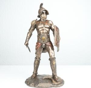 Murmillo Gladiátor Szobor (Hidegen öntött bronz) római harcos