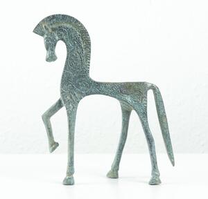 Görög Ló Szobor (Kicsi, zöld bronz figura)