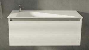 TMP TROYA100 fali fürdőszobabútor Akrivit öntött márvány mosdókagylóval 100 cm