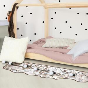 Utacskás játszószőnyeg az ágyhoz barna színű állatkákkal