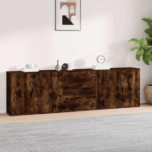 VidaXL Füstös Tölgy Tálalószekrény - 3 db - 80x33x70 cm