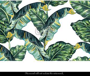 Fotótapéta Akvarell banán levelek Öntapadós 250x250cm