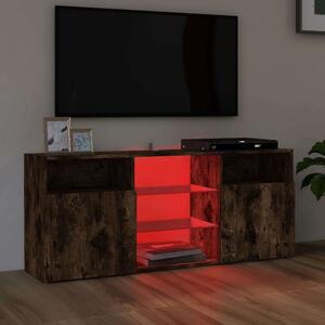 VIDAXL LED-es TV Szekrény - Füstös Tölgy - 120x30x50 cm