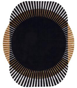 Fargotex Fekete-barna gyapjúszőnyeg Opál 200 x 240 cm