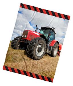 Gyerek takaró - Piros traktor