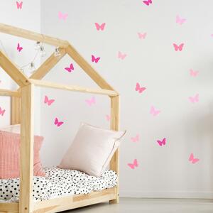 Rózsaszín pillangók - falmatricák lányoknak