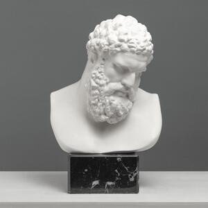 Herkules Mellszobor Fekete Márvány Talapzaton – Görög Hős