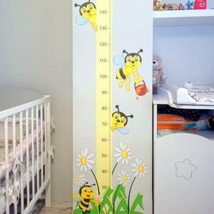 Gyerekszoba falmatrica - Méhecskés magasságmérő 150cm