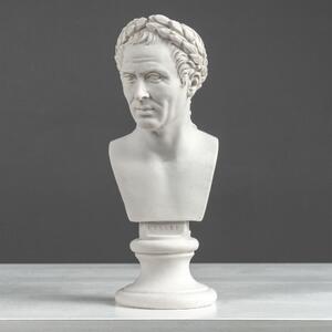 Julius Caesar márvány mellszobor – babérkoszorús portré