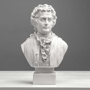 Goethe márvány mellszobor – német költő neoklasszikus dekor