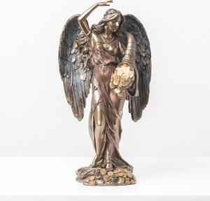 Fortuna istennő szobor bőségszaruval – Hidegöntésű bronz figura
