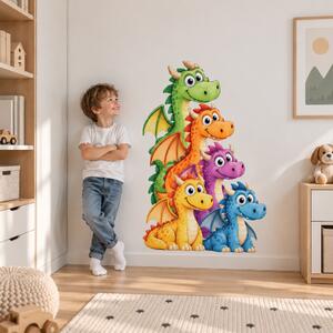 PIPPER. Színes sárkányok – textil falmatrica