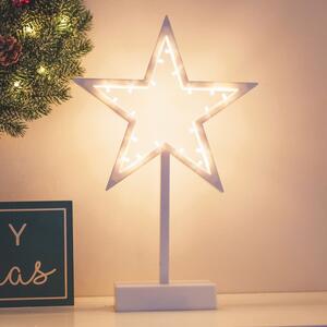 NEXOS Csillag karácsonyi állványon 38 cm 20 LED