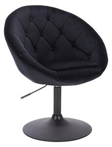 HR8516N Fekete modern velúr szék fekete lábbal