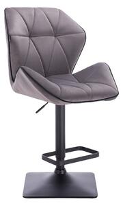HR212KW Grafit modern velúr szék fekete lábbal
