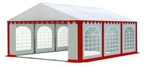 Party sátor piros-fehér színkombinációban 5m x 6m