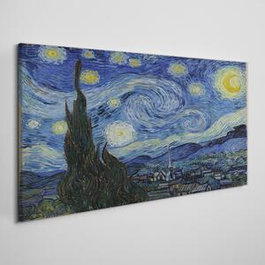 Vászonkép Van Gogh csillagos éjszakája