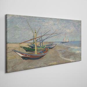 Vászonkép Csónakok a Van Gogh Beachen