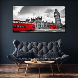 Vászonkép London szem vörös buszok