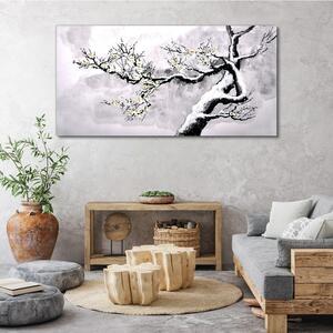 Vászonkép Téli hó ágai fák