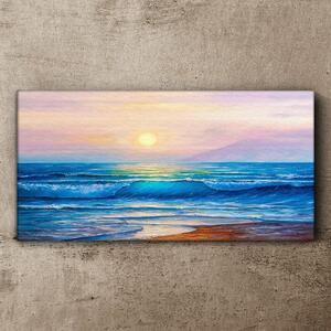 Vászonkép Coast Wave Sun Sky