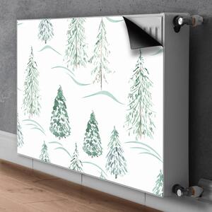 Mágneses radiátor takaró Téli karácsonyfa