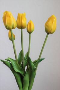 Sárga mű tulipán csokor 46cm
