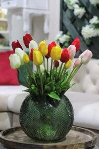 Piros mű tulipán csokor 46cm