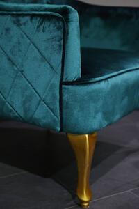 Smaragd kék elegáns fotel 114cm