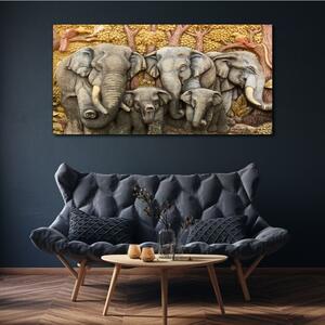 Vászonkép Elefánt fák állata