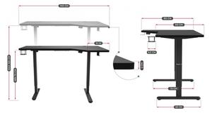 Ergonomikus elektromos asztal állítható asztalmagassággal és LED panellel