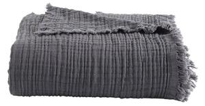 Szürke pamut ágytakaró franciaágyra 200x250 cm Cuenca - Mijolnir