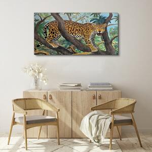 Vászonkép Jungle fa állat macska