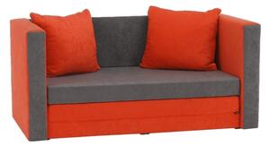 Kinyitható kanapé, narancssárga|szürke, KATARINA NEW