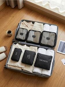 Sinsay - Utazási rendszerező készlet 6 pack - fekete
