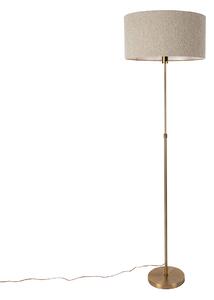 Állólámpa állítható bronz bouclé árnyékolóval bézs 50 cm - Parte