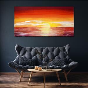 Vászonkép Tengeri naplemente felhők