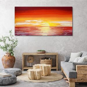 Vászonkép Tengeri naplemente felhők