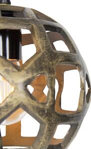 Ipari függőlámpa antik arany kör alakú 3 fényű - Bobby