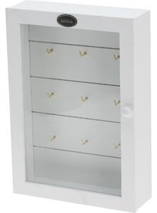 Living kulcstartó szekrény, fehér, 27 x 19 x 6 cm