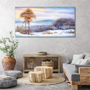Vászonkép Téli fa festés