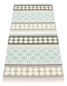 Szürke-türkiz kültéri-beltéri futószőnyeg 70x180 cm Asta Pale Turquoise – Pappelina
