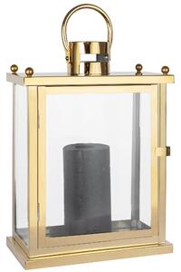 Tutumi, fém-üveg lámpa 30cm BXGD19914, arany, OGR-09888